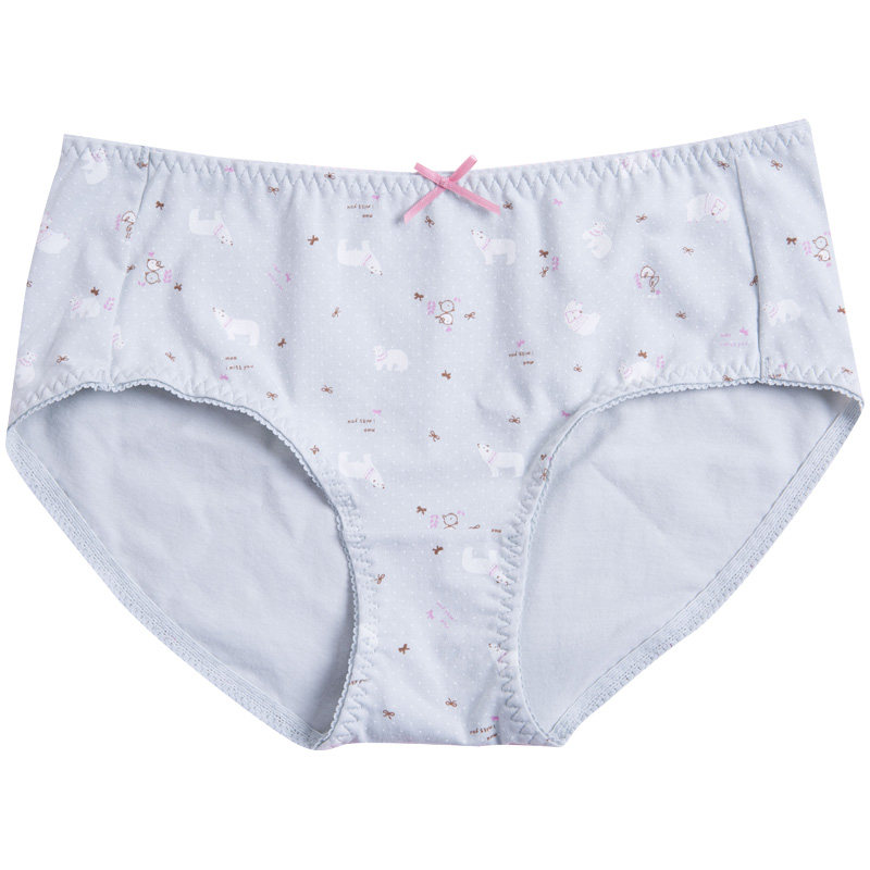 顶瓜瓜品牌彩棉内裤女印花中高腰