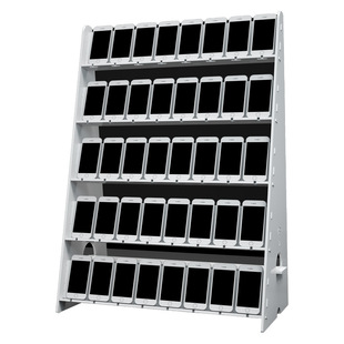 网红工作室云手机充电支架直播桌面竖放多层机位排列展示落地抖音