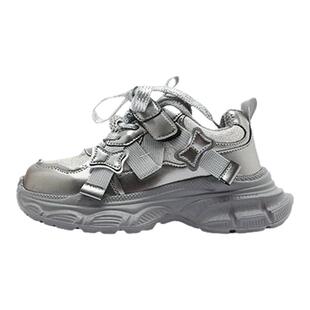 芭芭鸭女童运动鞋秋冬款女孩童鞋加绒二棉鞋2024新款儿童老爹鞋女