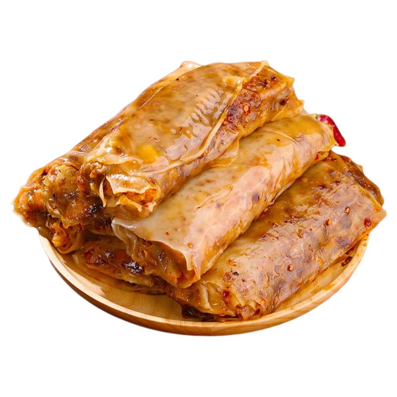 安徽宿州萧县特产皖北香辣卷面皮圣泉寺真空开袋即速食方便裹凉皮