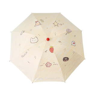 ins风雨伞女晴雨两用防晒太阳伞可爱红鼻子遮阳伞学生折叠自动伞