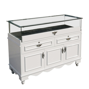 饰品柜珠宝首饰柜欧式简约展示柜玻璃柜子玉器展柜服装店中岛柜