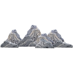 天然雪浪石切片景观石室内枯山水摆件泰山石庭院假山石造景石头