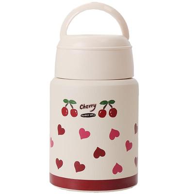 官耳同款樱桃焖烧杯女316不锈钢保温盒饭盒提锅闷烧杯保温盒比