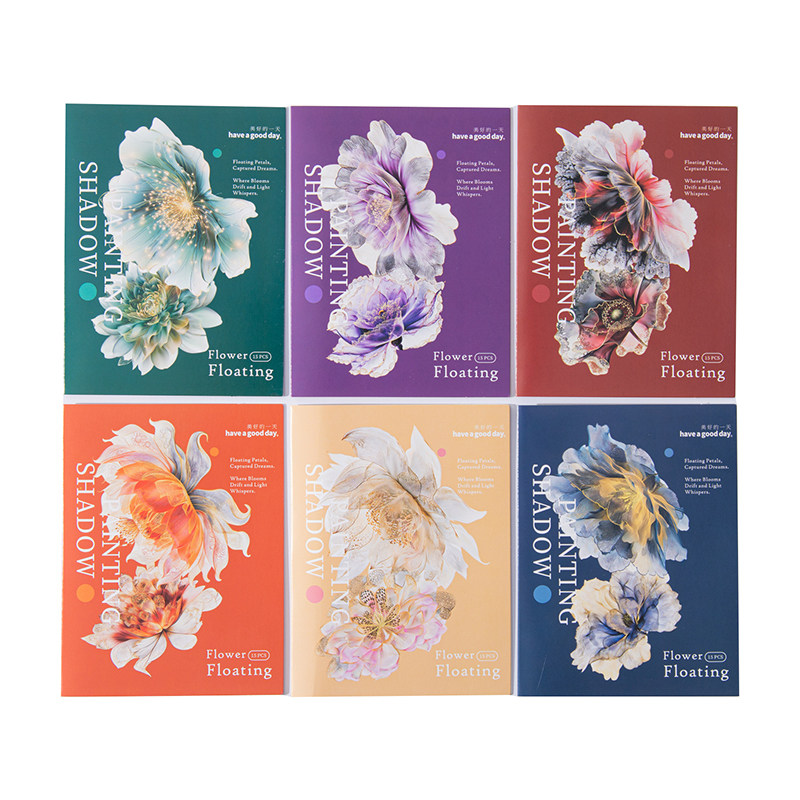 浮花绘影PET贴纸手帐装饰素材贴