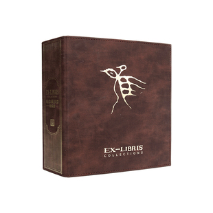 人文之宝 Pu皮质纪念藏书票收藏册 收纳藏书票 含40张内页