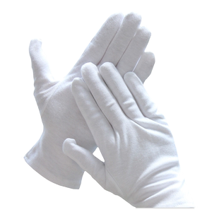 薄款男女白手套礼仪劳保文玩盘珠作业棉汗布工作物业保安开车干活