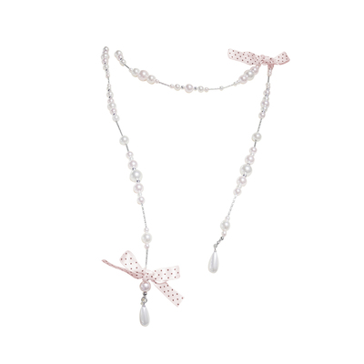 天啊～好miu好嗲的粉波点珍珠！