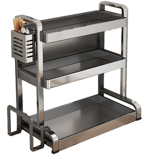 佳帮手厨房调料品置物架子家用多功能台面式转角油盐酱醋瓶收纳架