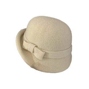 赫本风法式毛呢蝴蝶结卷边礼帽女冬季高级感千金盆帽气质渔夫帽子