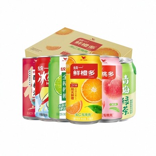 统一鲜橙多橙汁金桔柠檬茶310ML*24罐整箱装维生素C果味果汁饮料