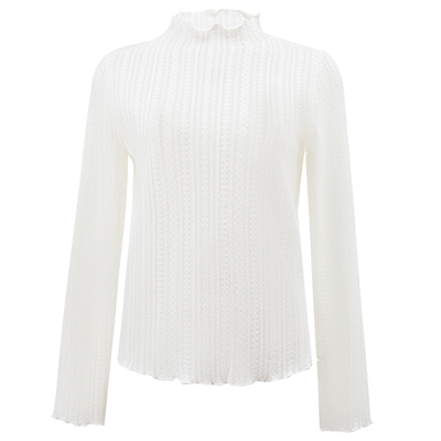 衣纱布菲温柔风修身针织打底衫