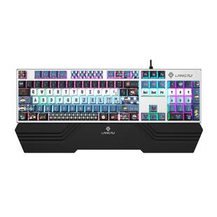 狼途电竞游戏透明主题机械键盘女生青红银轴PBT电脑办公有线静音