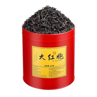 刘一茗正宗果香大红袍武夷岩茶新春茶叶肉桂浓香型茶叶罐装赠茶具