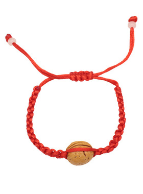 宝宝桃核桃胡手链手工编织红绳