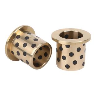 JFB法兰型带肩翻边石墨铜套5-130高力黄铜无油自润滑衬套滑动轴承