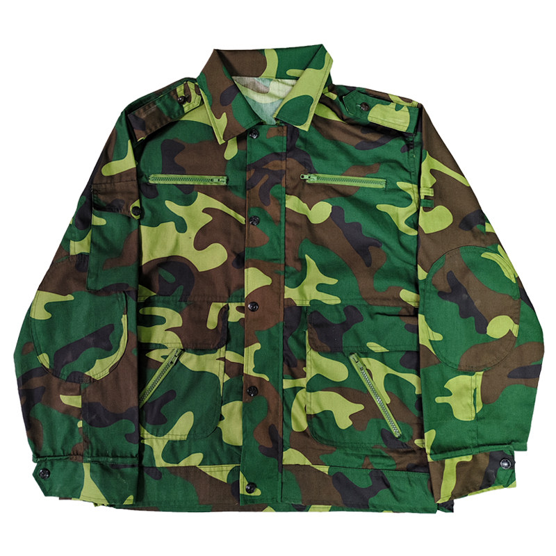 新库存铜扣正品老式87迷彩服多口袋带屁兜耐磨耐脏劳保工作服套装