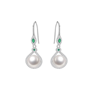 老凤祥925银珍珠耳钉女士新款轻奢足银耳环送妈妈女友情人节礼物