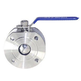 304不锈钢超薄型球阀316L意大利法兰球阀Q71F-16P对夹式浮动球阀