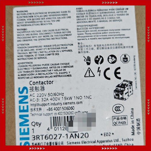 【问价】接触器3RT6027-1AN20 AC220V 32A