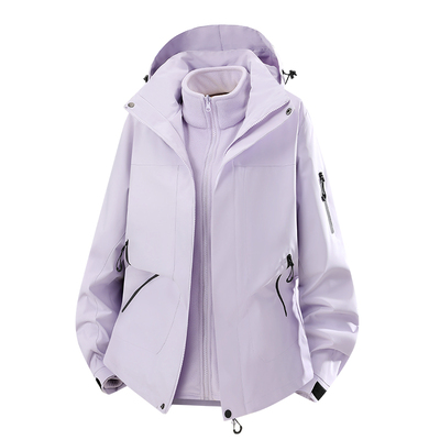 冲锋衣定制印logo字三合一工作服