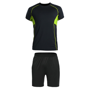 夏季健身套装男士速干衣训练服宽松大码健身房跑步运动篮球两件套