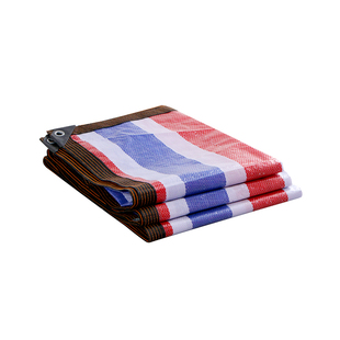 加厚防水布装修防晒塑料三色彩条布花油布篷布帆布户外遮阳防雨布