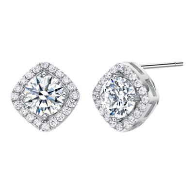 聚利时925银方糖女款耳钉轻奢风