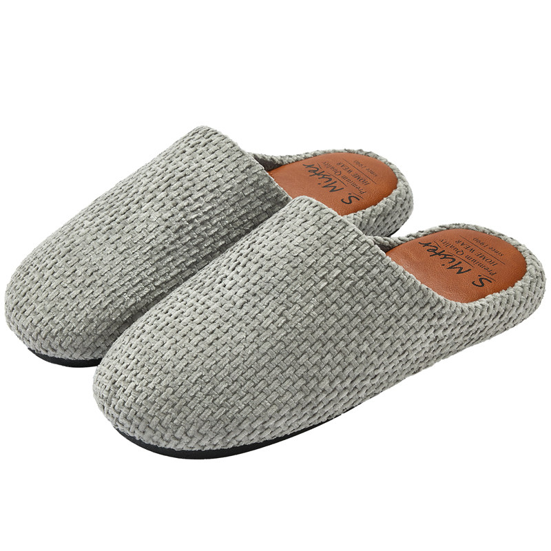 高端男士棉拖鞋秋冬季2025新款家居室内保暖防臭防滑厚底棉拖男款