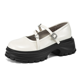 达芙妮厚底玛丽珍女鞋2026新款夏季单鞋高跟小皮鞋夏款法式乐福鞋