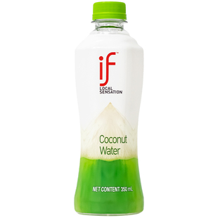 泰国if椰子水350ml*24瓶装天然果汁100%百分百椰汁饮料原装进口