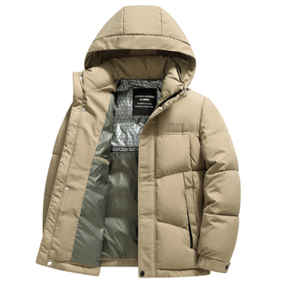 啄木鸟冬季羊毛棉服中年男士连帽棉衣中老年加厚棉袄爸爸冬装外套