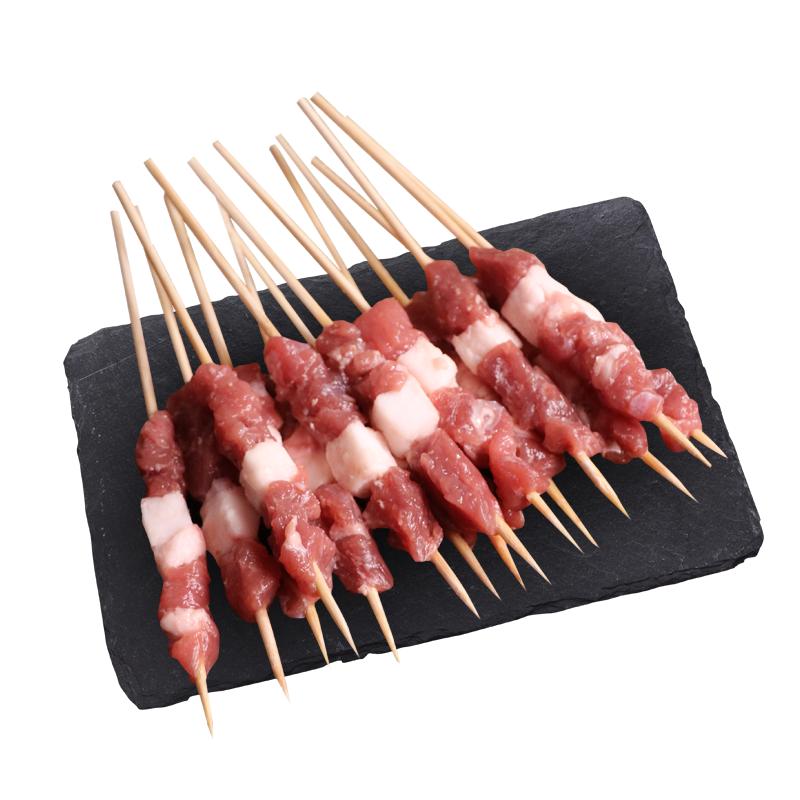 內(nèi)蒙原味手工羊肉串錫盟草原羔羊肉串100串半成品羊肉燒烤食材