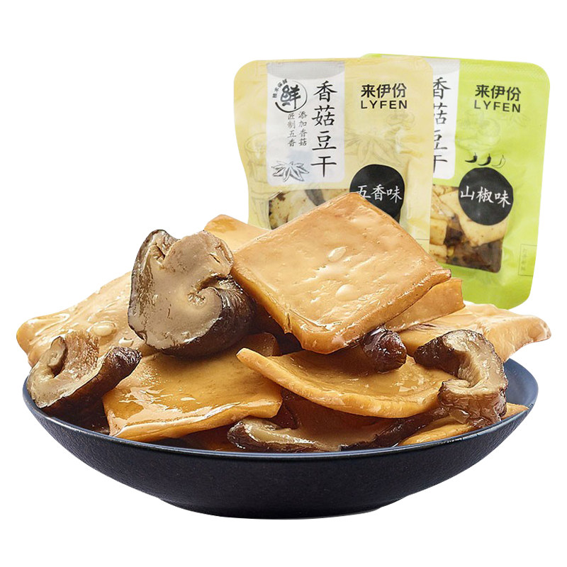 来伊份香菇豆干500g五香味豆腐干