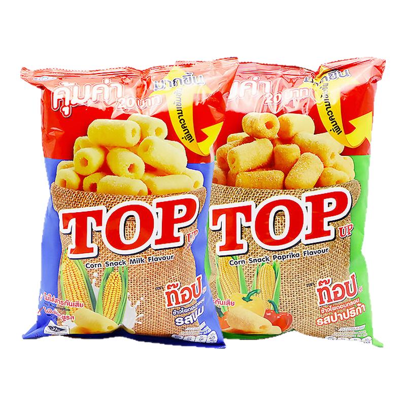 TOPUP泰国香酥玉米果80g辣味牛奶味双味膨化零食追剧即食脆脆
