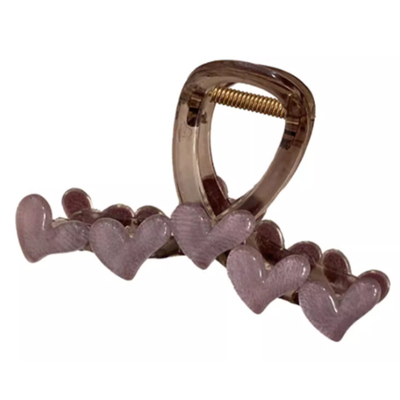 清新限定~水晶爱心抓夹发夹