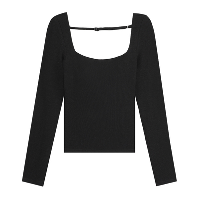 新款百搭显瘦打底针织上衣