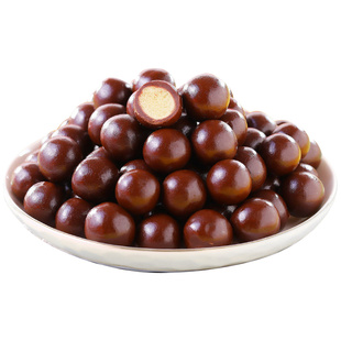 麦丽素巧克力豆可可脂官方旗舰店独立小包装桶装夹心童年喜糖零食
