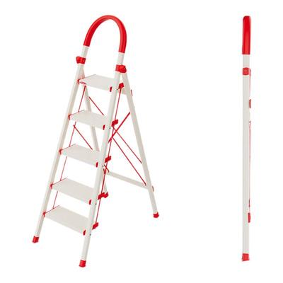 杜邦红白配色铝合金家用梯