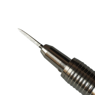 2.35/3宝剑型两刃尖橄榄核木工电动雕刻工具电子牙机刀头去皮刻字