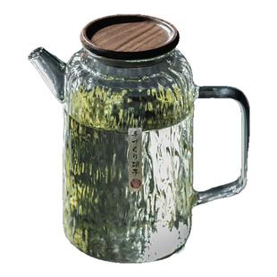 日式冷水壶玻璃耐高温家用大容量凉水杯冷泡凉水壶果汁凉白开水壶