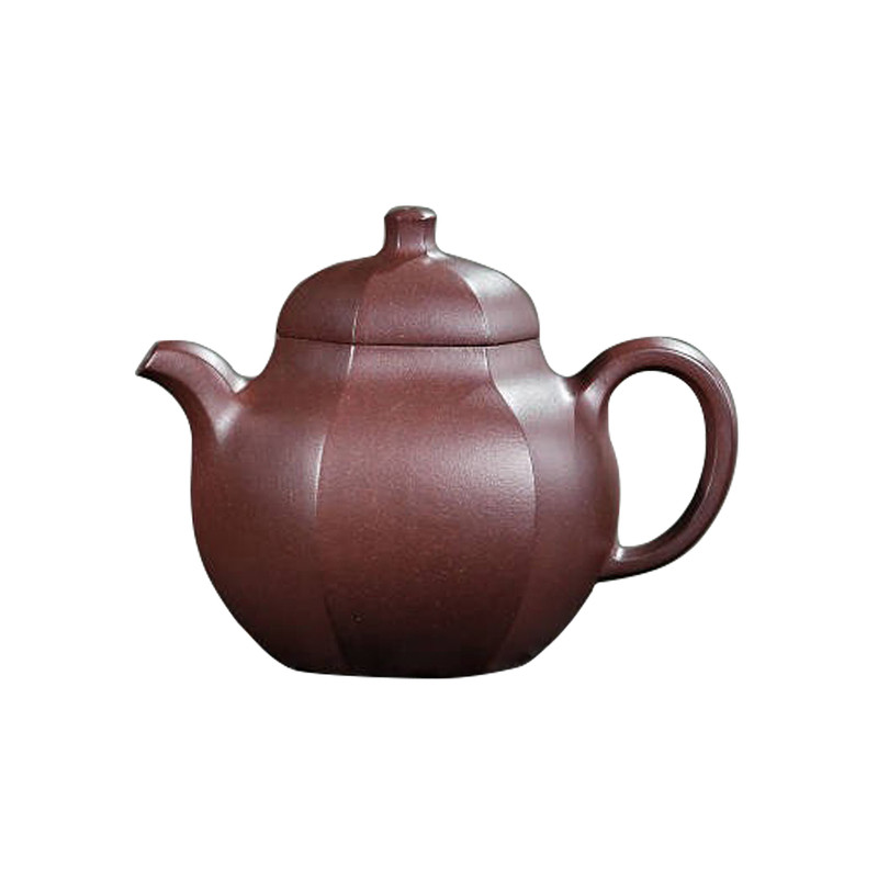 玉颐阁宜兴原矿紫泥手工六方匏瓜