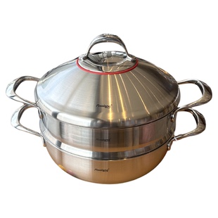 德国菲仕朗18/10不锈钢28cm蒸锅多功能焖煮炖家用双层电磁炉通用