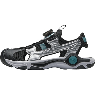 安踏男童包头凉鞋2026夏季新款中大童旋纽扣运动鞋防滑沙滩鞋正品