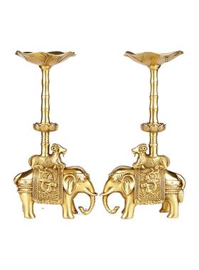 聚缘阁黄铜烛台中国风