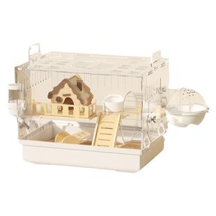 仓鼠全景高透笼子耐啃咬防越狱大空间的豪华双层别墅亚克力透明笼