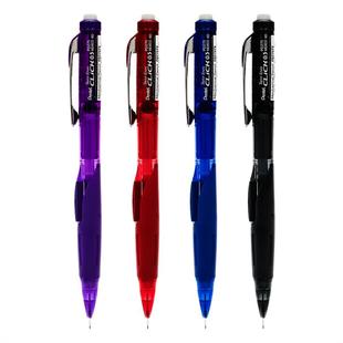 日本Pentel派通PD275自动铅笔学生用侧按式活动铅笔带旋转橡皮0.5铅笔书写不易断铅绘图绘画考试防断铅笔套装