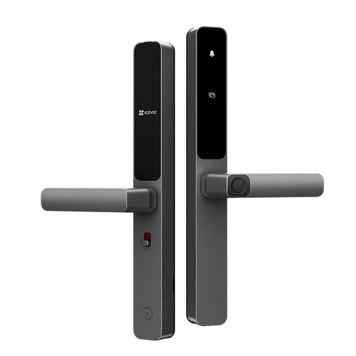 萤石断桥铝智能锁DL06指纹握开密码IPX5防水半开放室外场景