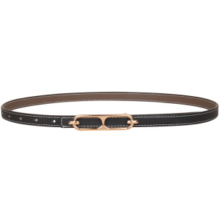 双面皮带女款真皮毛衣配饰大衣腰带女细牛皮配裙子连衣裙西装灰色