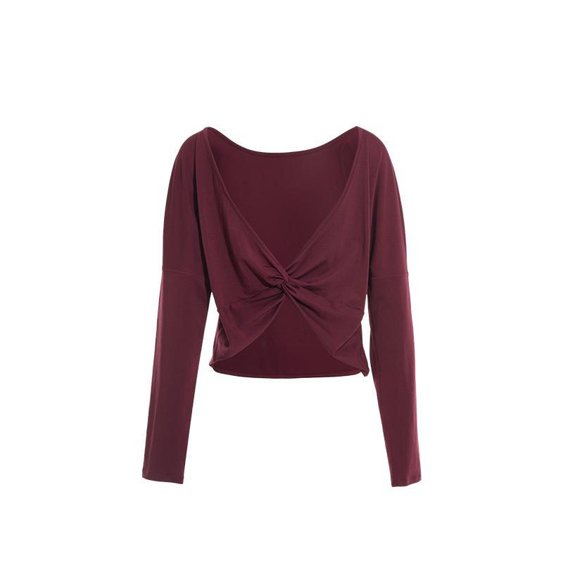 ubras运动罩衫吸湿速干长袖瑜伽服女四季宽松两穿美背健身上衣